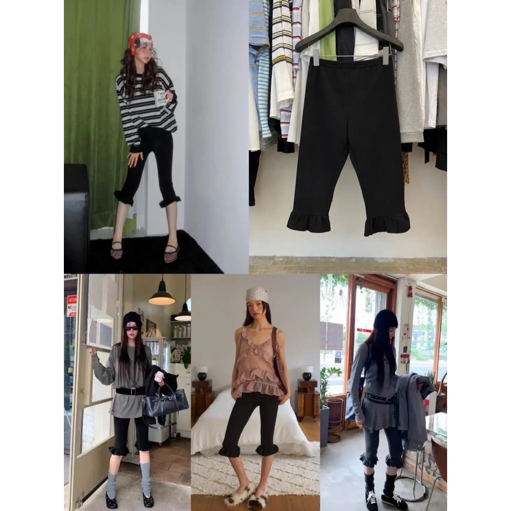 กางเกง Capri 3 ส่วนผ้ายืด เอว32-52นิ้ว