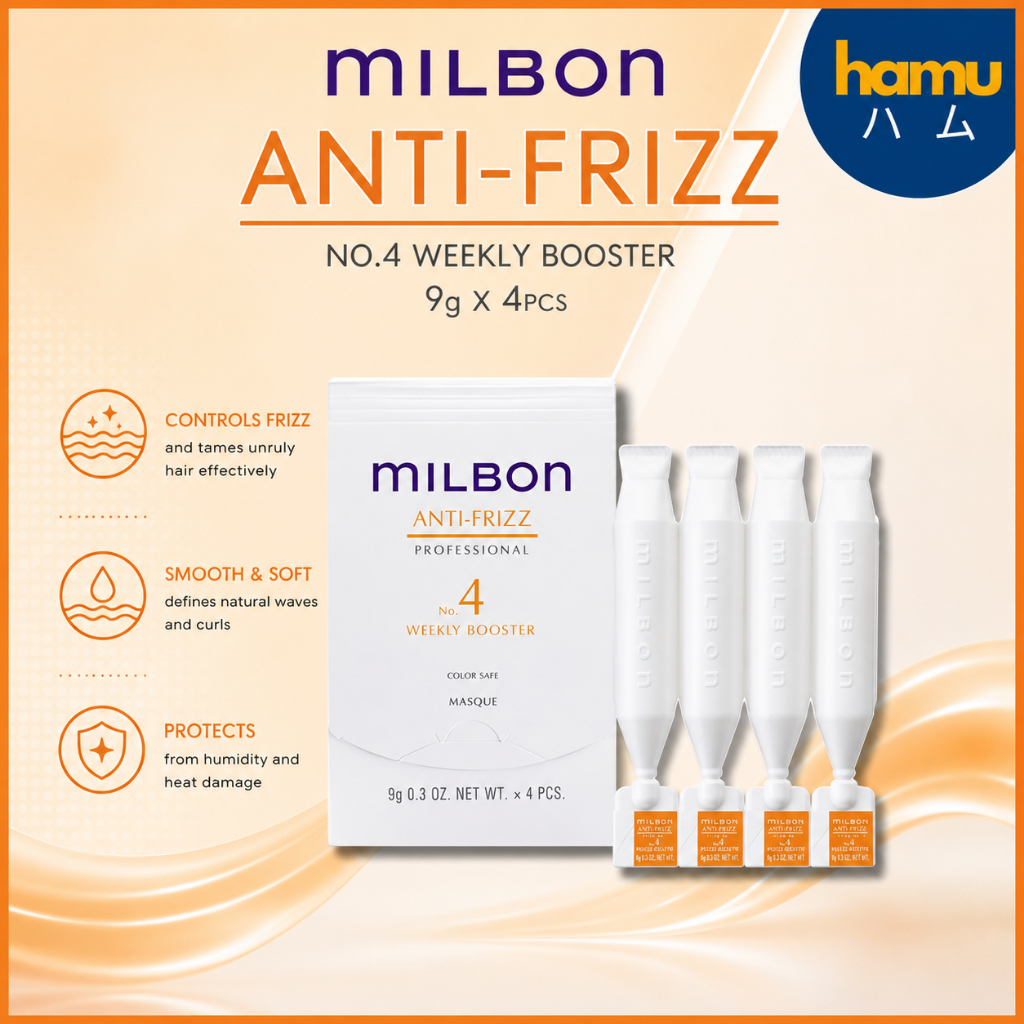 MILBON® No.4 ANTI-FRIZZ Weekly Booster ทรีทเมนต์เพื่อผมหยักศก ชี้ฟู จัดทรงง่าย