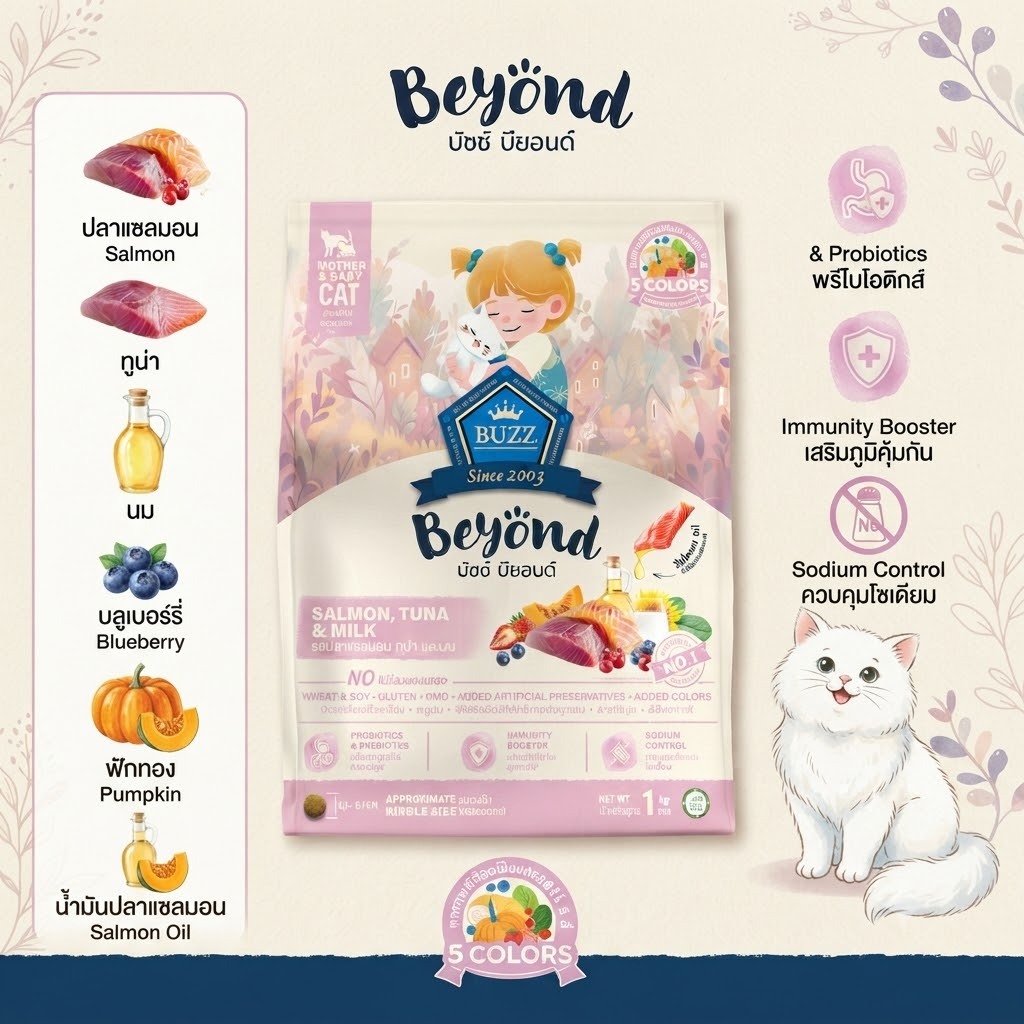 อาหารแมว Buzz Beyond ขนาด 1 kg. Gluten-Free รูปที่ 2