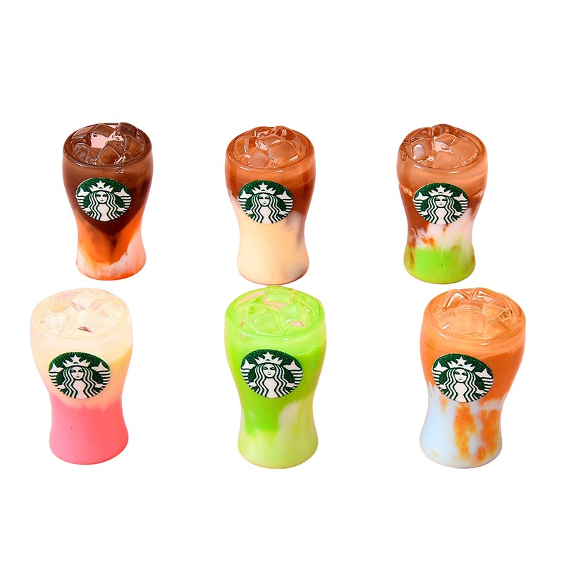 j067A แก้วกาแฟสไตล์อเมริกันของจิ๋วของเล่นดีไอวาย 6ชิ้น