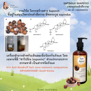 แชมพูสมุนไพร ประคำดีควาย แชมพูลดรังแค ลดเชื้อรา ควบคุมความมัน KAMINATURAL