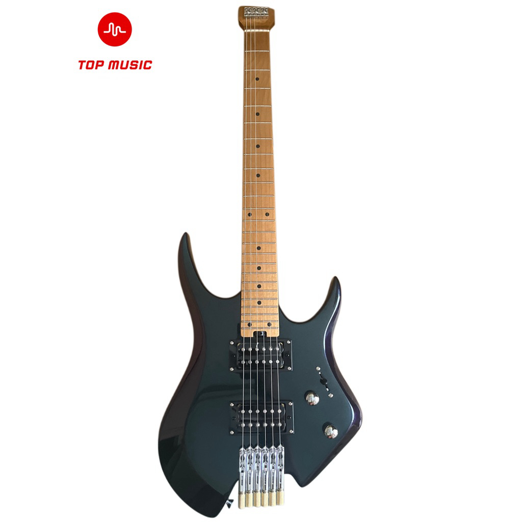 กีต้าร์ไฟฟ้าหัวตัด Deviser Headless Guitar HH Metalic