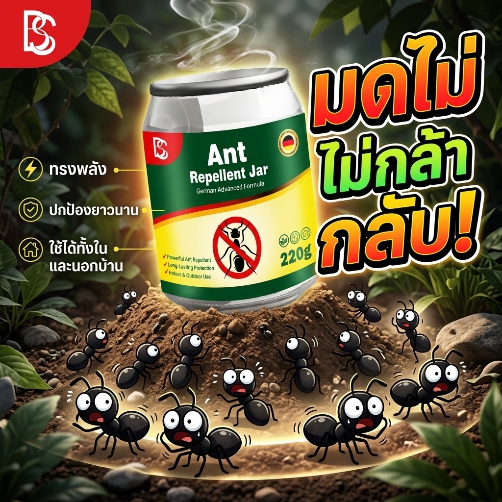 กำจัดทั้งรังในกระป๋องเดียว กำจัดมด ยากำจัดมด ยาฆ่ามด ไล่มด กลิ่นหอมสดชื่น สกัดจากพืชธรรมชาติ ไม่เป็นอันตรายต่อผู้ใช้