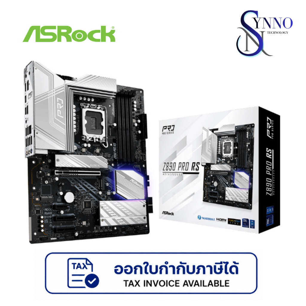 เมนบอร์ด MAINBAORD ASRock Z890 Pro RS เมนบอร์ดชิปเซ็ต Intel Z890 ขนาด ATX รองรับซีพียู Intel Core Ul