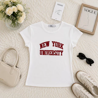 234-235-236 รุ่นNYU เสื้อยืดBaby Tee ทรงเข้ารูป ผ้าSlipCot (สลิปคอต)