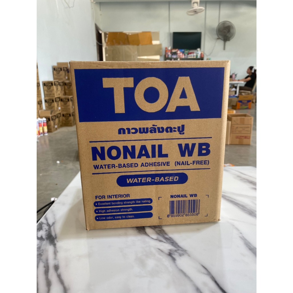 TOA กาวตะปู สูตรน้ำกาวตะปูสูตรน้ำ ใช้งานง่าย กลิ่นอ่อน ปลอดภัยต่อผู้อยู่อาศัย เหมาะสำหรับงานติดตั้งและตกแต่งภายในบ้าน ใช
