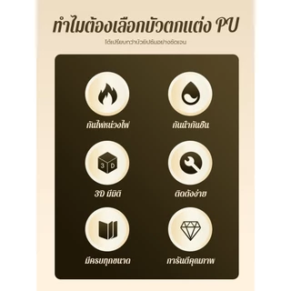 พาเนลผนัง 3D PU ลายหินอ่อน หลายลวดลาย บล็อกตกแต่งผนัง กันน้ำกันชื้น ติดตั้งเองได้ สำหรับตกแต่งบ้าน คาเฟ่ ร้านค้า 120*60