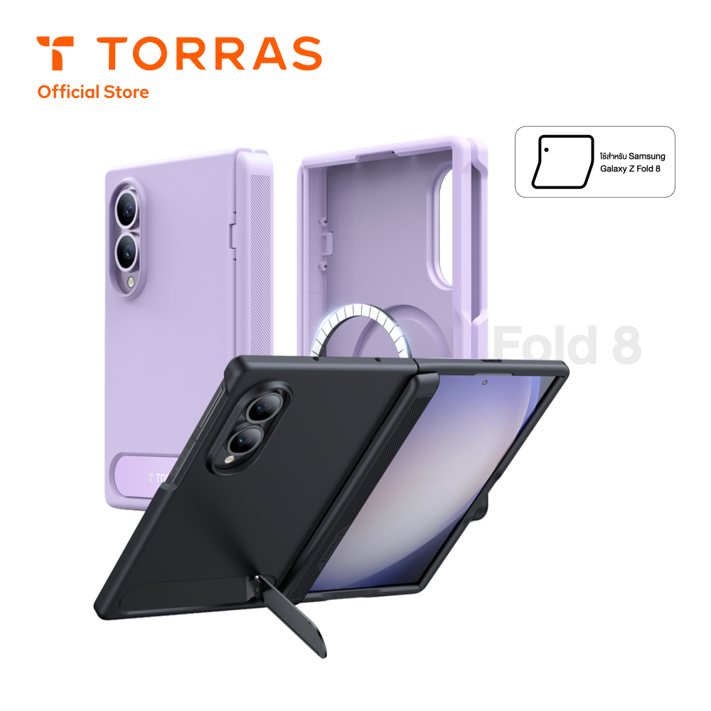 TORRAS เคสกันกระแทก L1 Guardian ใช้สำหรับ Samsung Galaxy Fold 8 - มาพร้อมขาตั้ง