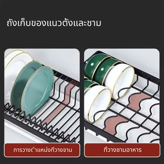 Bloomdom ชั้นวางจานสแตนเลส 3 ชั้น พร้อมถาดรองน้ำ ไม่เป็นสนิม จัดระเบียบครัว ประหยัดพื้นที่ แข็งแรง ใช้งานได้ยาวนาน