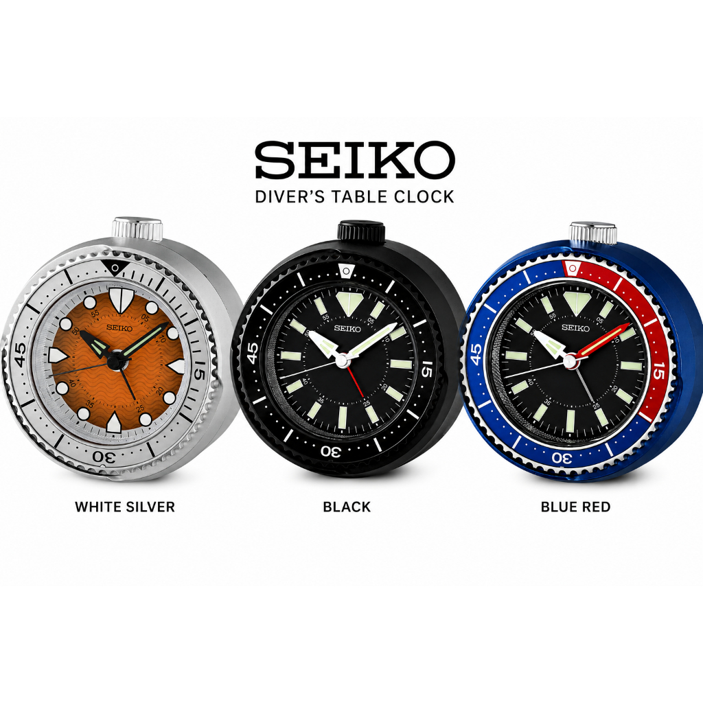 SEIKO CLOCK นาฬิกาปลุก Alarm Clocksรุ่น QHE207 เสียง BEEP Snooze เดินเรียบ เข็มพรายน้ำ ไฟ LED QHE