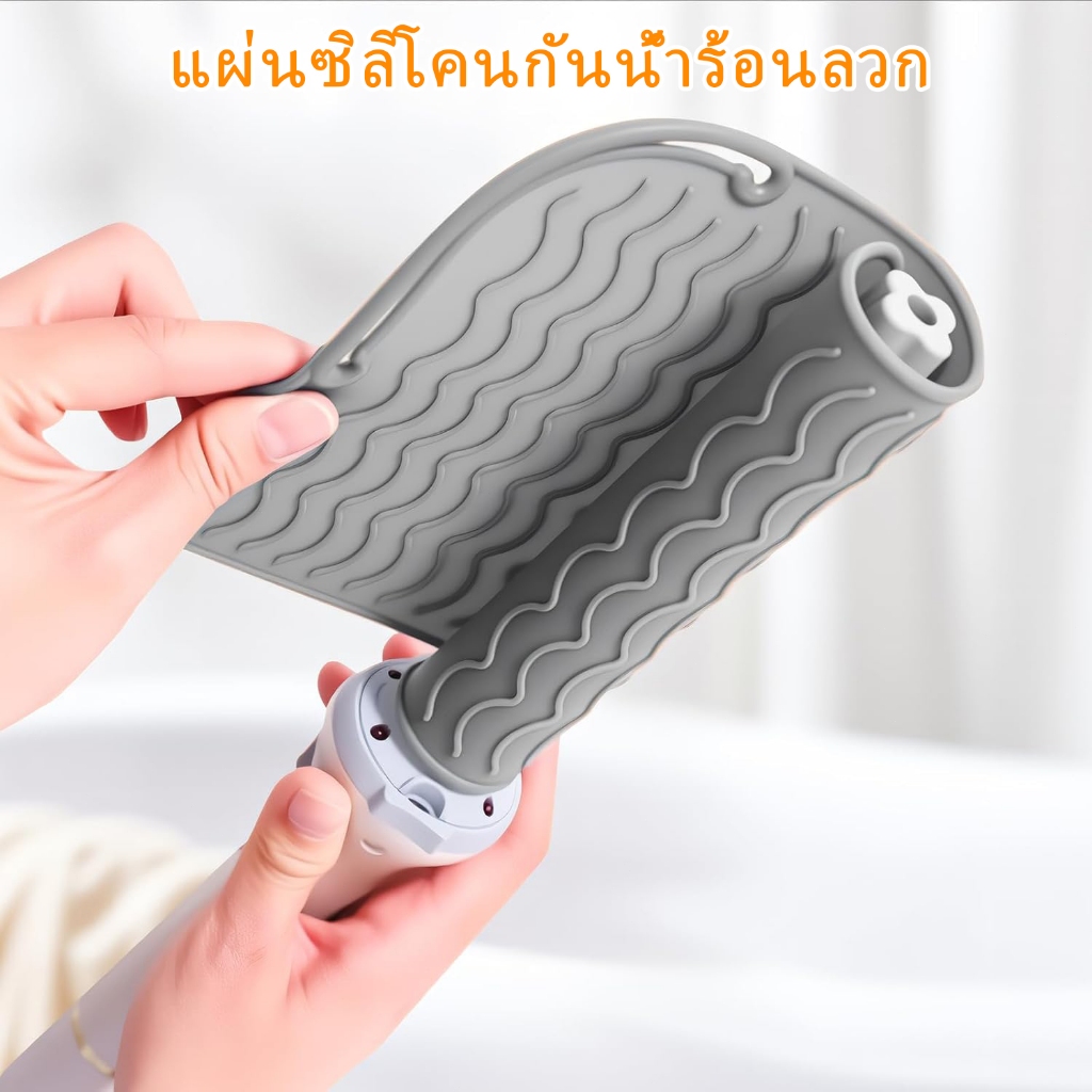 แผ่นรองซิลิโคนสำหรับเครื่องม้วนผม สไตล์อินสตาแกรม กันลื่นและป้องกันความร้อน แผ่นฉนวนกันความร้อนสำหรับเครื่องม้วนผม