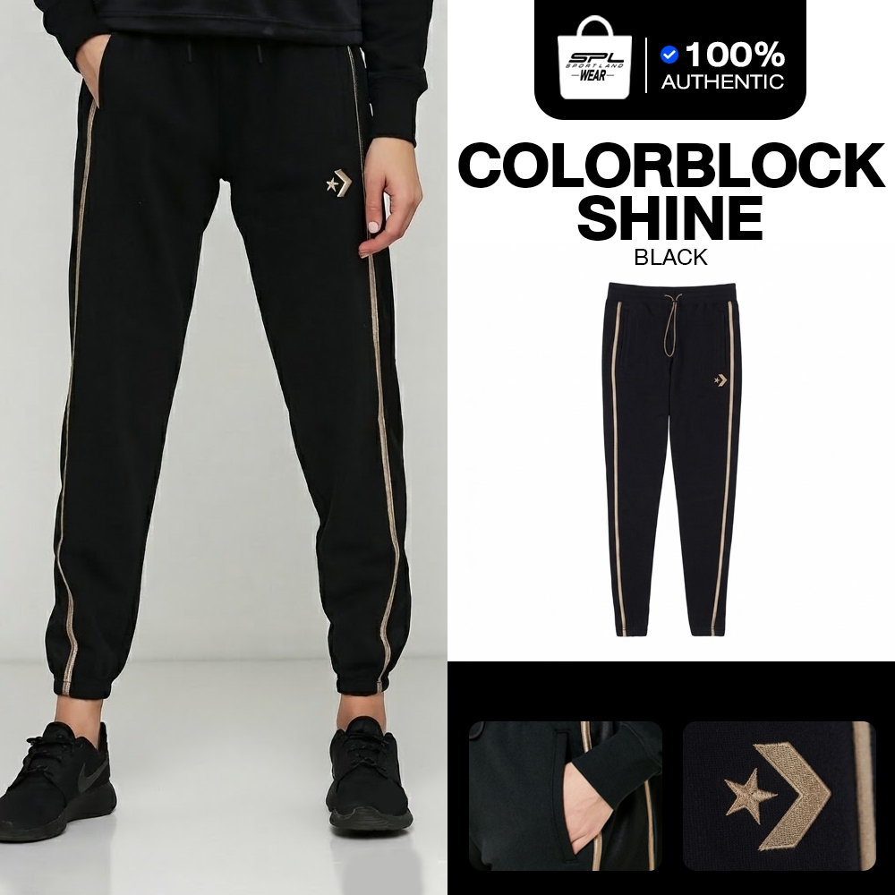 Converse กางเกง Pants ColorblockShine 123W01018BK  BK(1690)