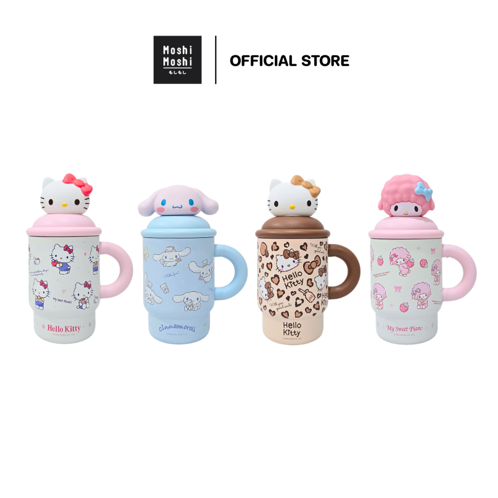Moshi Moshi แก้วน้ำร้อนเย็น กระบอกน้ำร้อนเย็น ลายลิขสิทธิ์แท้จากค่าย Sanrio ขนาด 500 ml. รุ่น 8100053314-53319