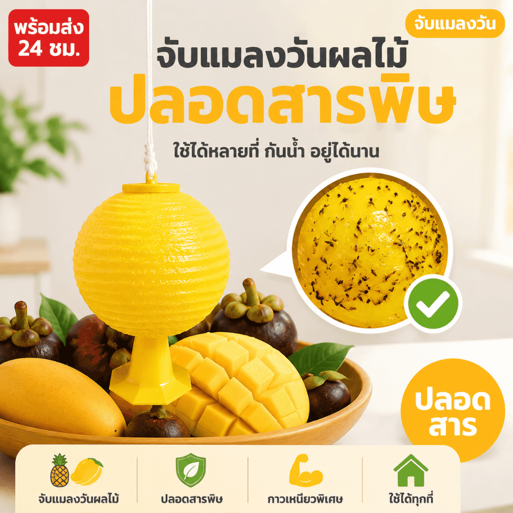 ✨รุ่นอัพเกรด 🔥ได้ผล3ปี🦟ลูกบอลดักแมลง กวาทรงพลัง กันน้ำกันแดด กาวดักแมลงหวี่ ที่ดักแมลงวันทอง กาวดักแมลงวัน ไม่ละลายกาว