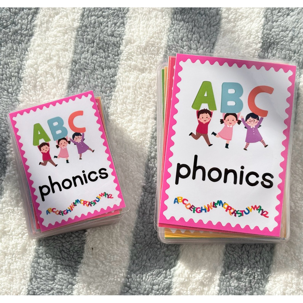 Flash Cards ABC Phonics A-Z แฟลชการ์ดภาษาอังกฤษ 26 ตัวอักษร พร้อมภาพประกอบ (พร้อมส่ง)