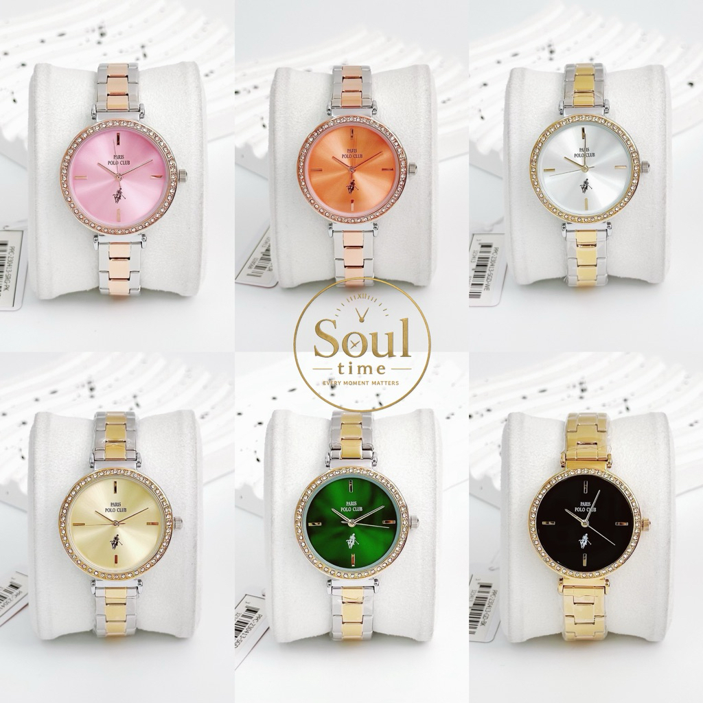 Polo Club Watch PPC-230413 นาฬิกาหญิง กันน้ำ หน้าปัด 33 มม. ของแท้ ประกันศูนย์ไทย 1 ปี