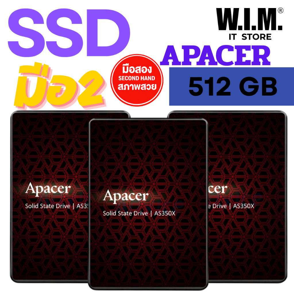 SSD 512gb (มือ2) Apacer AS350X 512GB SATA3 2.5 นิ้วไดรฟ์ Solid State ภายในสําหรับเดสก์ท็อปและโน้ตบุ๊
