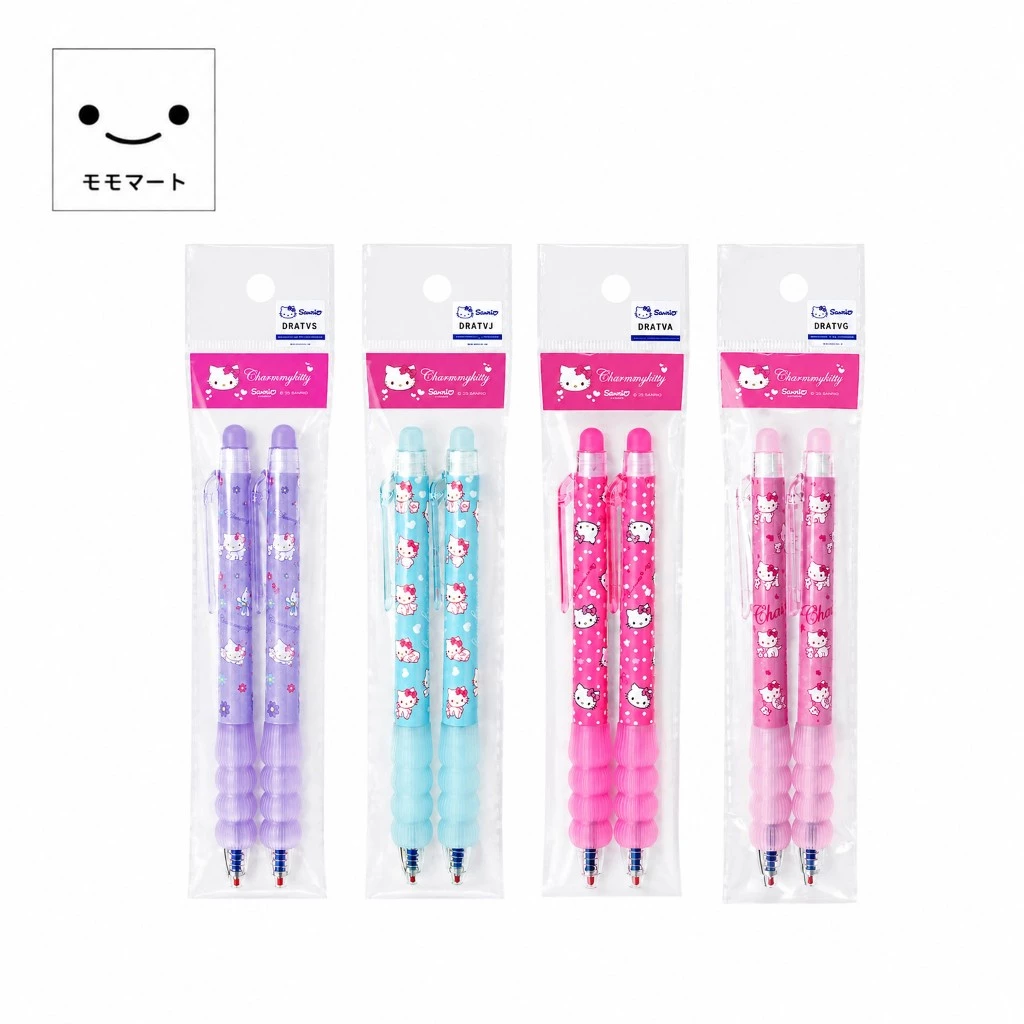 MOMOMART ปากกาเจล ลบได้ สีน้ำเงิน ปากกากดลบได้ ปากกา ลาย Charmmy Kitty ลิขสิทธิ์แท้ Sanrio (1แพ็ค 2 ด้าม) สุดคุ้ม