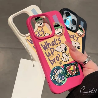เคสไอโฟน 11 16 สำหรับ IPhone 15 14 16 12 13 Pro Max 7Plus X XS XR Max 7 8 14 16 15 Plus SE การ์ตูนน่ารัก สนูปปี้กราฟฟิตี