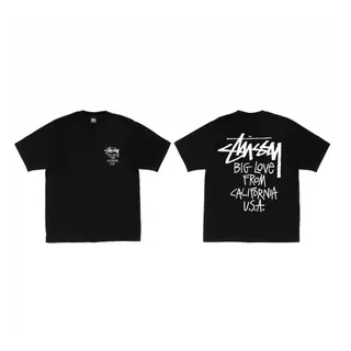 Stussy BIG LOVE TEEพิมพ์ตัวอักษร Los Angeles เสื้อยืดแขนสั้นคอกลมลายดอกไม้สไตล์เดียวกันสำหรับผู้ชายและผู้หญิ
