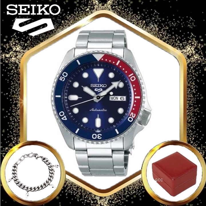100% Original Seiko 5 SRPD52K1 SRPD53K1 Men's ปฏิทิน stainless steel Sports waterproof watches นาฬิก