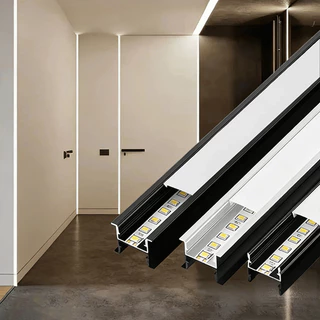 โปรไฟล์อลูมิเนียม LED 1เมตร 2เมตร สำหรับติดตั้งแถบไฟ ตกแต่งบ้าน คุณภาพสูง มีขอบปิด