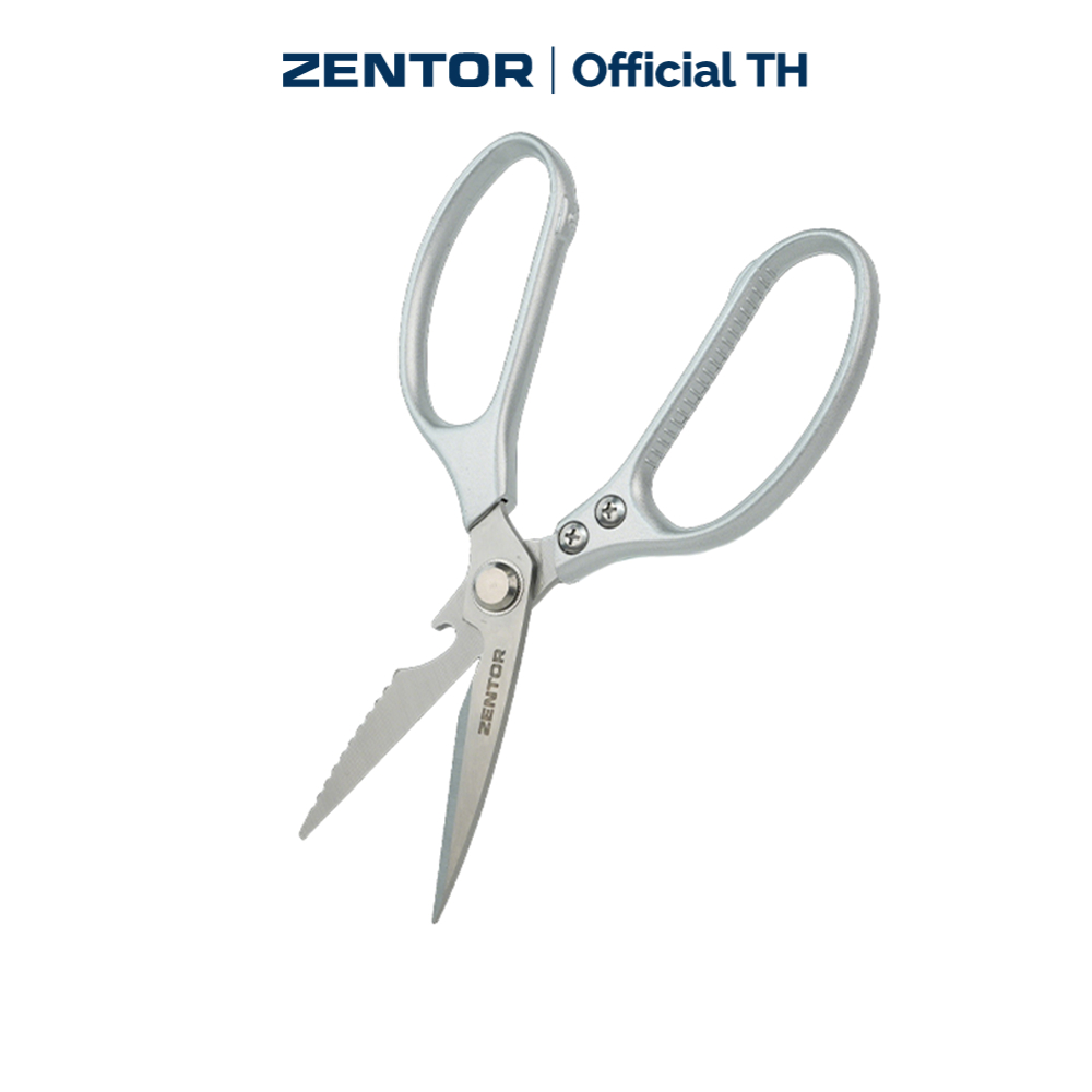 Zentor กรรไกรสแตนเลส กรรไกรอเนกประสงค์ ขนาด 8.5 นิ้ว แข็งแรง ทนสนิม น้ำหนักเบา Scissors