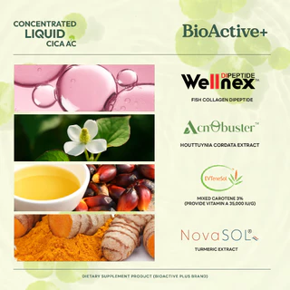 [โปรตะกร้ารวม + ส่งฟรี] ไบโอแอคทีฟพลัส BioActive+ Concentrated Liquid CICA AC ดูแลเรื่องสิว ผิวมัน รอยแดง รอยดำ