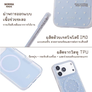 เคส iPhone MagSafe IMD 2 ชั้น ลายหัวใจมินิ ดีไซน์เกาหลี NORMAHAUS สำหรับ iPhone 17 Pro / Pro Max