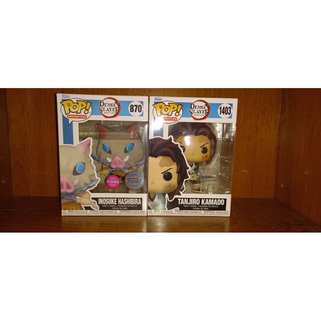โมเดลฟิกเกอร์ แท้ Funko Pop Kimetsuno Yaiba Demon Slayer Tanjiro and Inosuke