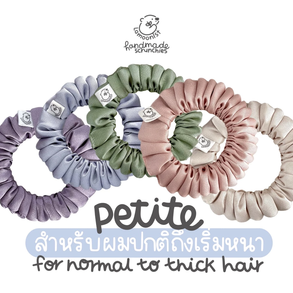 Lamoonist • PETITE • Satin scrunchies • ผมปกติ-ผมเริ่มหนา • Normal-thick hair
