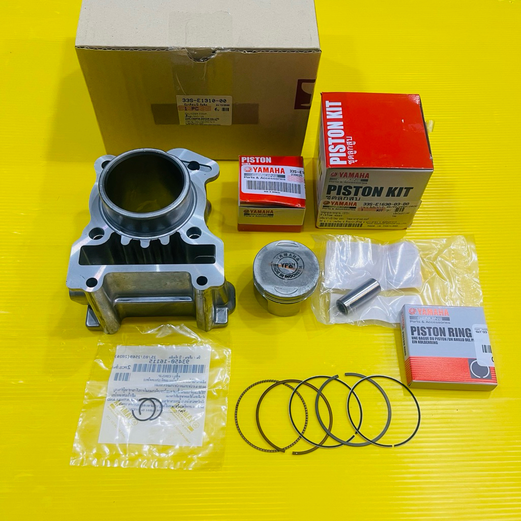 เสื้อสูบ เกรดA Mio125 (รุ่นคาร์บู),Nouvo sx + ลูกสูบแหวนแท้ห้าง std 44D-E1311-00 ,33S-E1630-03-B0