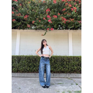 ยีนส์SARAN SR093 กางเกงยีนส์ Mom Baggy Jeans