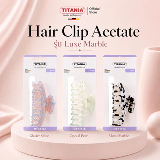 TITANIA กิ๊บหนีบผม Acetate น้ำหนักเบา รุ่น Luxe Marble ลายหินอ่อน ขนาด 10 ซม. นำเข้าจากเยอรมัน