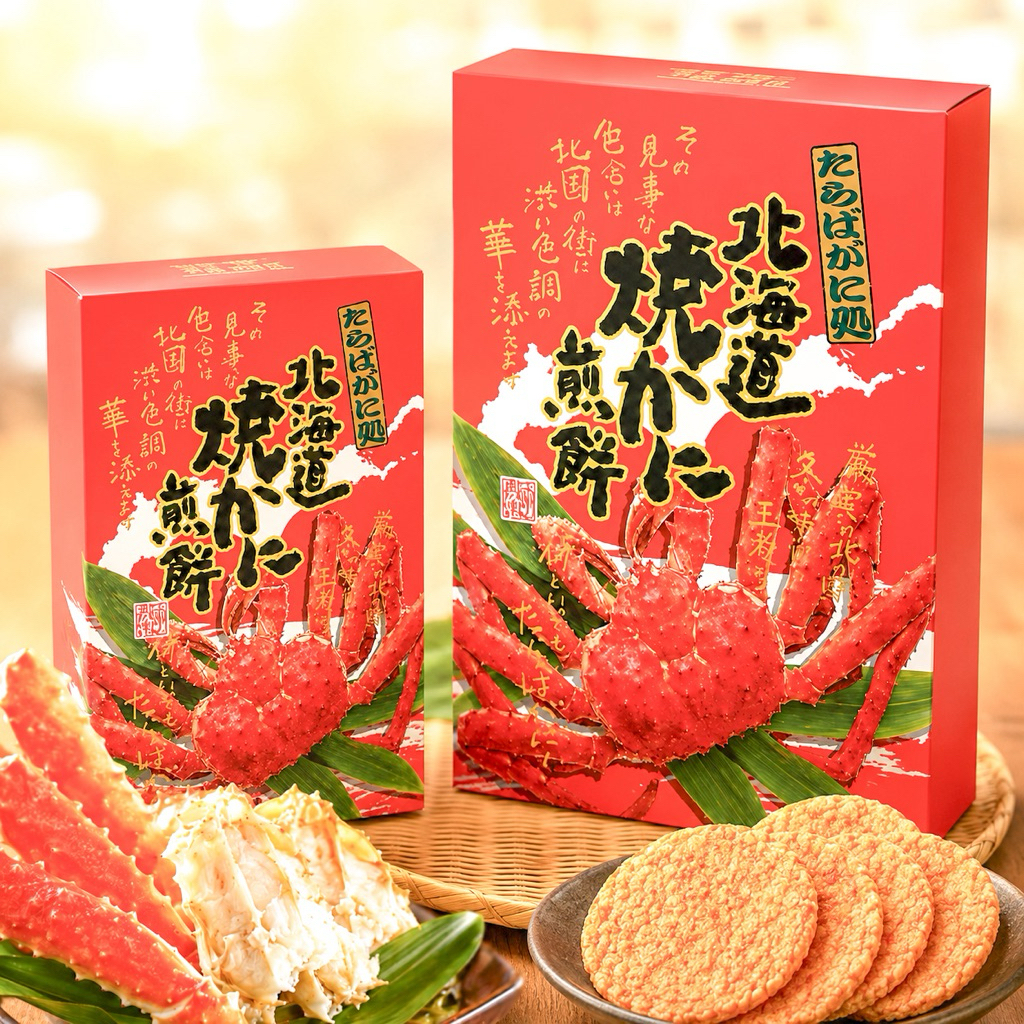 Hokkaido Grilled Crab Rice Crackers ข้าวเกียบขาปูยักษ์