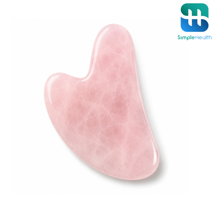 Simple Healthcare หินกัวซา กัวซานวดหน้า ที่นวดหน้า Gua Sha หยกแท้ กระชับ ลดริ้วรอย