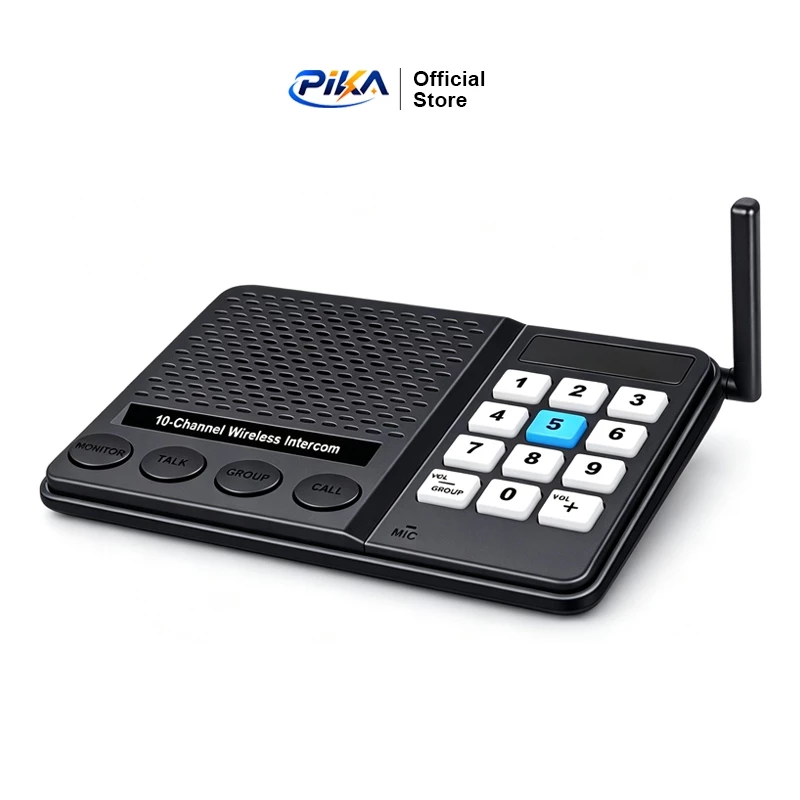 PIKA วิทยุสื่อสาร อินเตอร์คอม ระบบอินเตอร์คอมไร้สาย 27 ช่อง ระยะทาง 1.5 กม Office/Home/Hotel Wireless Intercom