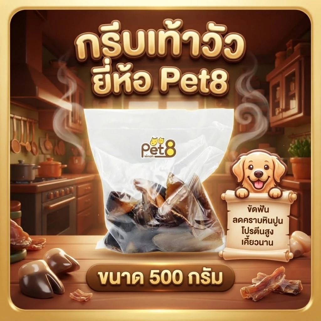 เล็บวัว กีบวัว 500g HS88 กัดแทะแบบมีคุณภาพ ไม่อ้วน สำหรับสุนัข มีของพร้อมส่งค่ะ