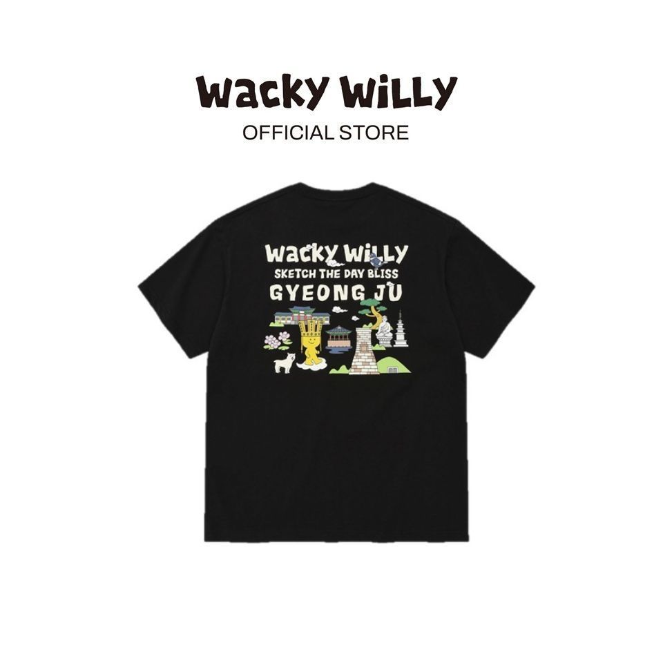 WACKY WILLY เสื้อยืดรุ่น Kiky Travel Series (Race) Black (80311STRSSU_S6BKXX)