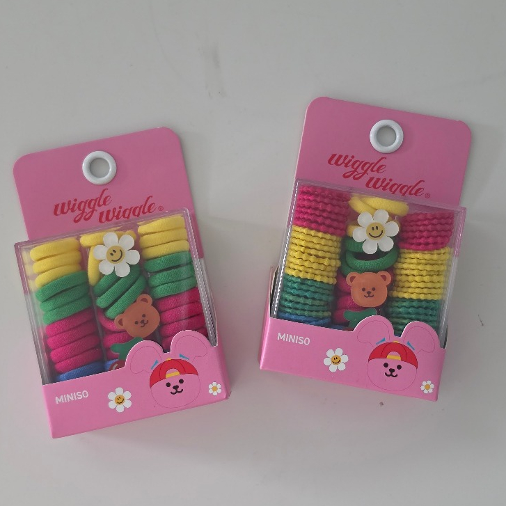 พร้อมส่งที่ไทย ✅  กิ๊บติดผม ยางมัดผม Wiggle Wiggle x miniso