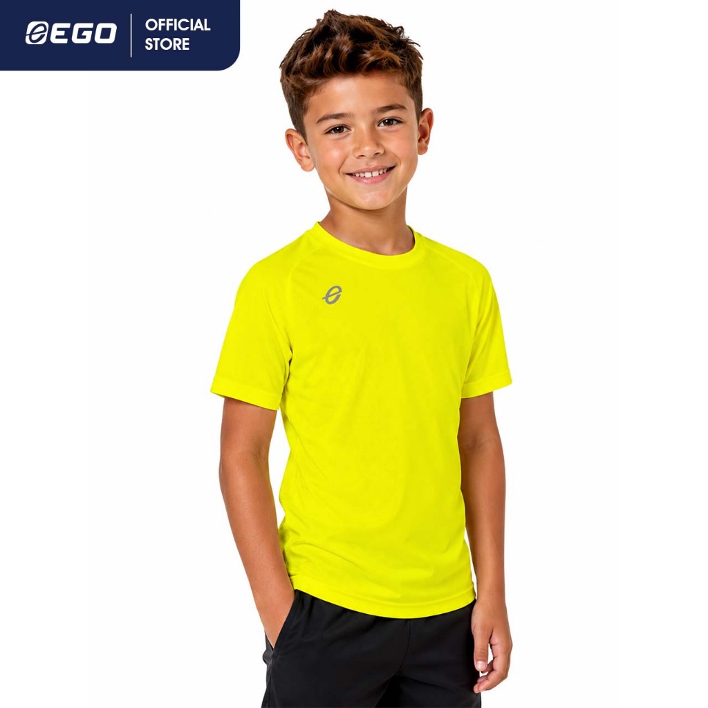 EG1020(KIDS) เสื้อฟุตบอลคอกลมผ้าทอลายแขนสั้นเด็ก EGO SPORT