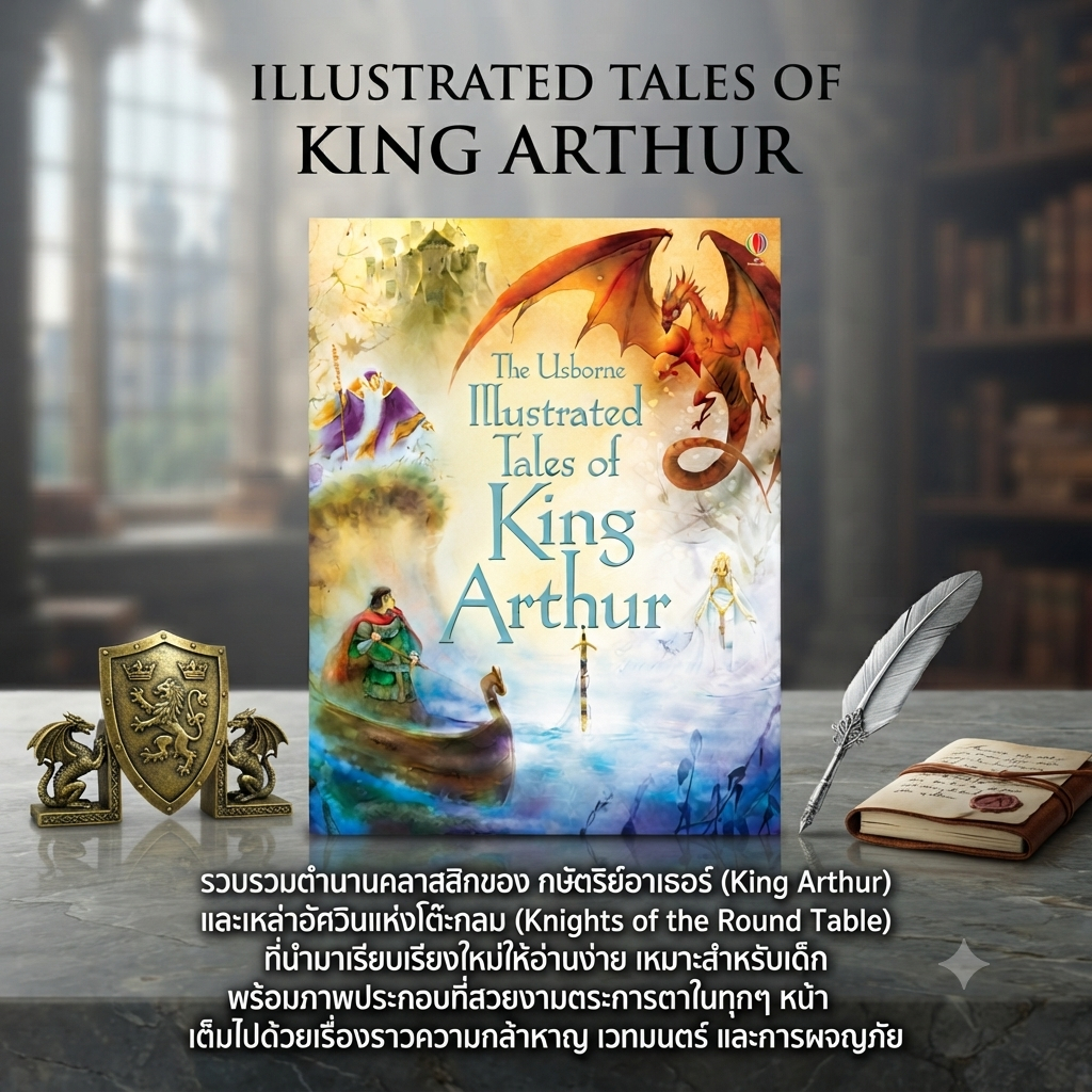 DKTODAY หนังสือ USBORNE ILLUSTRATED TALES OF KING ARTHUR (AGE 7+)