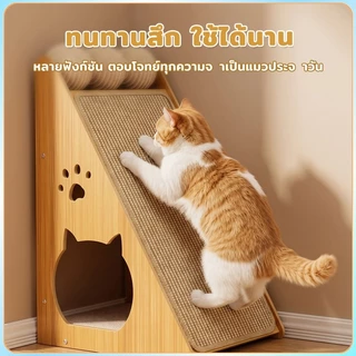 2 in 1 เส้นใยสับปะรดกระดานลับเล็บแมว ของเล่นแมว กระดานลับเล็บแมว กรอบปีนแมว ที่ลับเล็บแมว ที่ฝนเล็บแมวลูกบอล