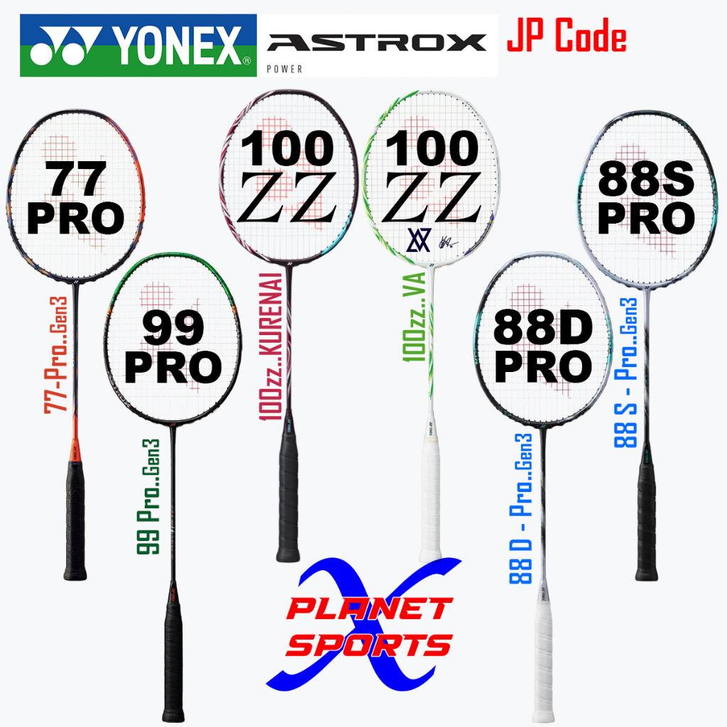YONEX ASTROX  88D Pro 88S 99 Pro 77 Pro 100ZZ  -ไม้แบดมินตันโยเน็กซ์ สายบุก รหัสญี่ปุ่น ของแท้ มือ 1