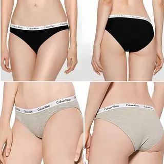 Calvin Klein Women's underwear กางเกงในผู้หญิง Bikini Panties กางเกงในบิกินี่ เนื้อผ้าฝ้ายใส่สบาย ระบายอากาศดี กล่องละ 3