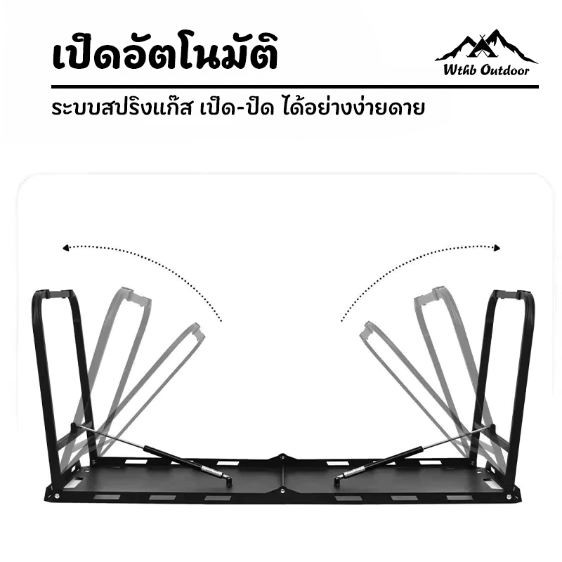 โต๊ะแคมป์ปิ้ง โต๊ะแคมปิ้งพับได้ พับอย่างรวดเร็ว รับน้ำหนักได้ถึง300kg ง่ายต่อการพกพา เหล็กกล้าคาร์บอน thumbnail 4