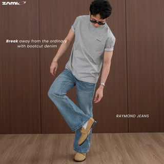 ZAMIO RAYMOND JEAN กางเกงยีนส์เอวสูงทรง bootcut ปลายขาบานเล็กน้อย