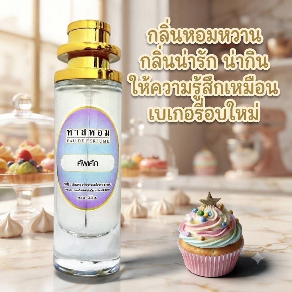 น้ำหอมกลิ่น คัพเค้ก รับประกันติดทนนาน 12 ชั่วโมง