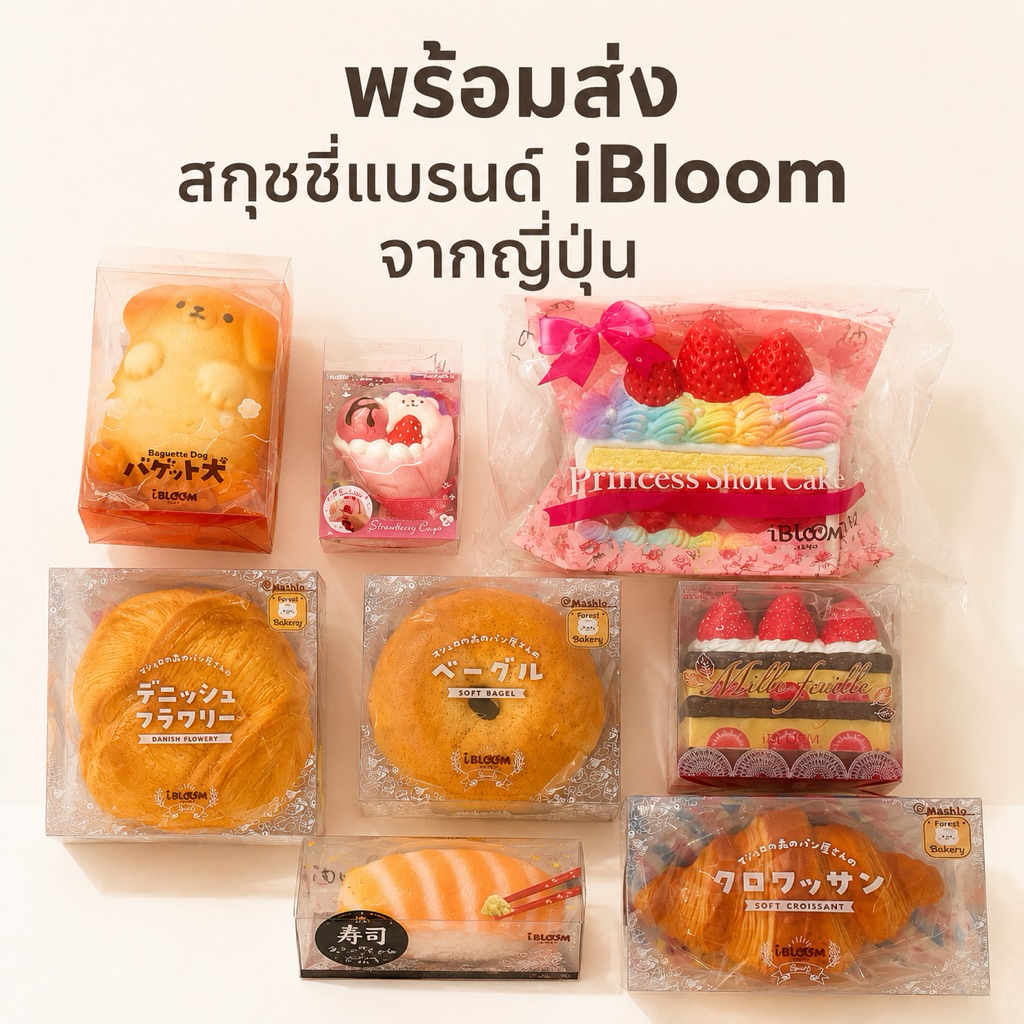 [พร้อมส่ง] iBloom Squishy รวมสกุชชี่ iBloom ของแท้ หิ้วญี่ปุ่น เติมสตอคทุกอาทิตย์