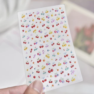 สติ๊กเกอร์ติดเล็บลายบลูเบอร์รี่ I เชอร์รี่ I มะเขือเทศ